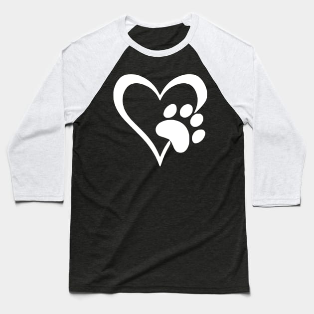 Dog Heart Dog Paw Dog Mom Dog Mama Baseball T-Shirt by uncommontee